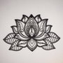 Wallity Lotus - APT524MS Escultura de Pared de Metal Negra